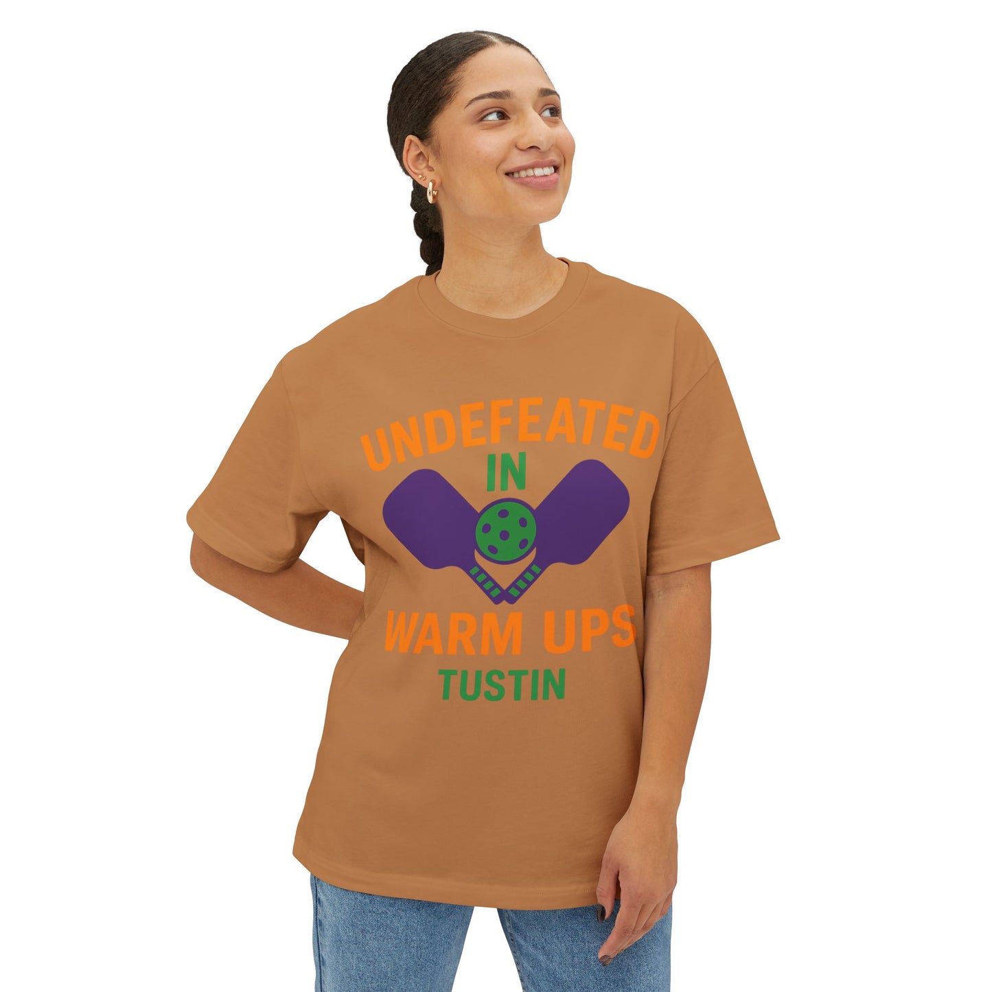 Copy of Undefeated in Warm Ups Tee - Unisex Oversized Boxy T-Shirt, Pickleball Apparel, Sporty Gift, Summer Style, Casual Wear, Outdoor Activities