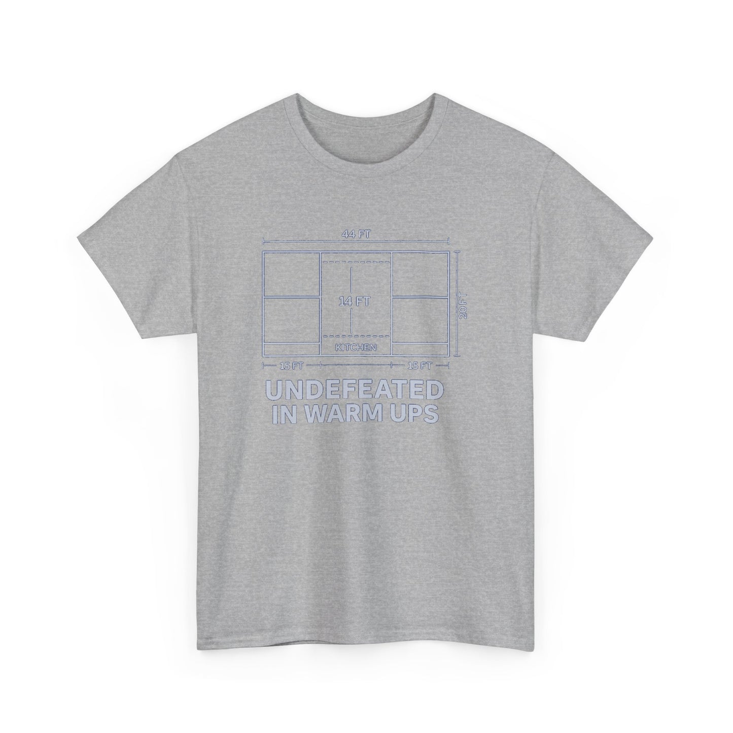 Undefeated in Warm Ups Unisex Heavy Cotton Tee | Casual Style, Sportswear, Fitness Apparel, Everyday Wear, Gift for Athletes
