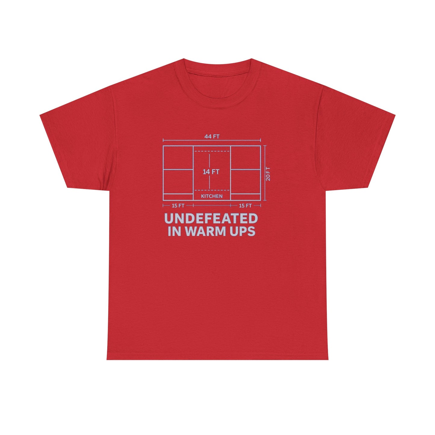 Undefeated in Warm Ups Unisex Heavy Cotton Tee | Casual Style, Sportswear, Fitness Apparel, Everyday Wear, Gift for Athletes