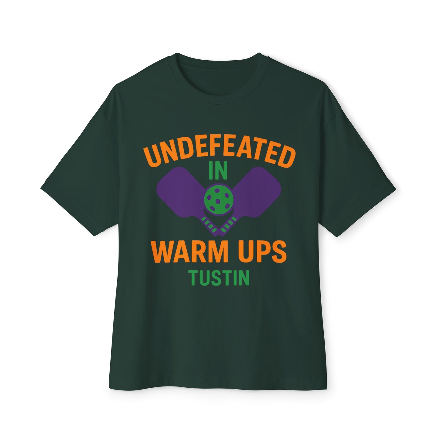 Copy of Undefeated in Warm Ups Tee - Unisex Oversized Boxy T-Shirt, Pickleball Apparel, Sporty Gift, Summer Style, Casual Wear, Outdoor Activities