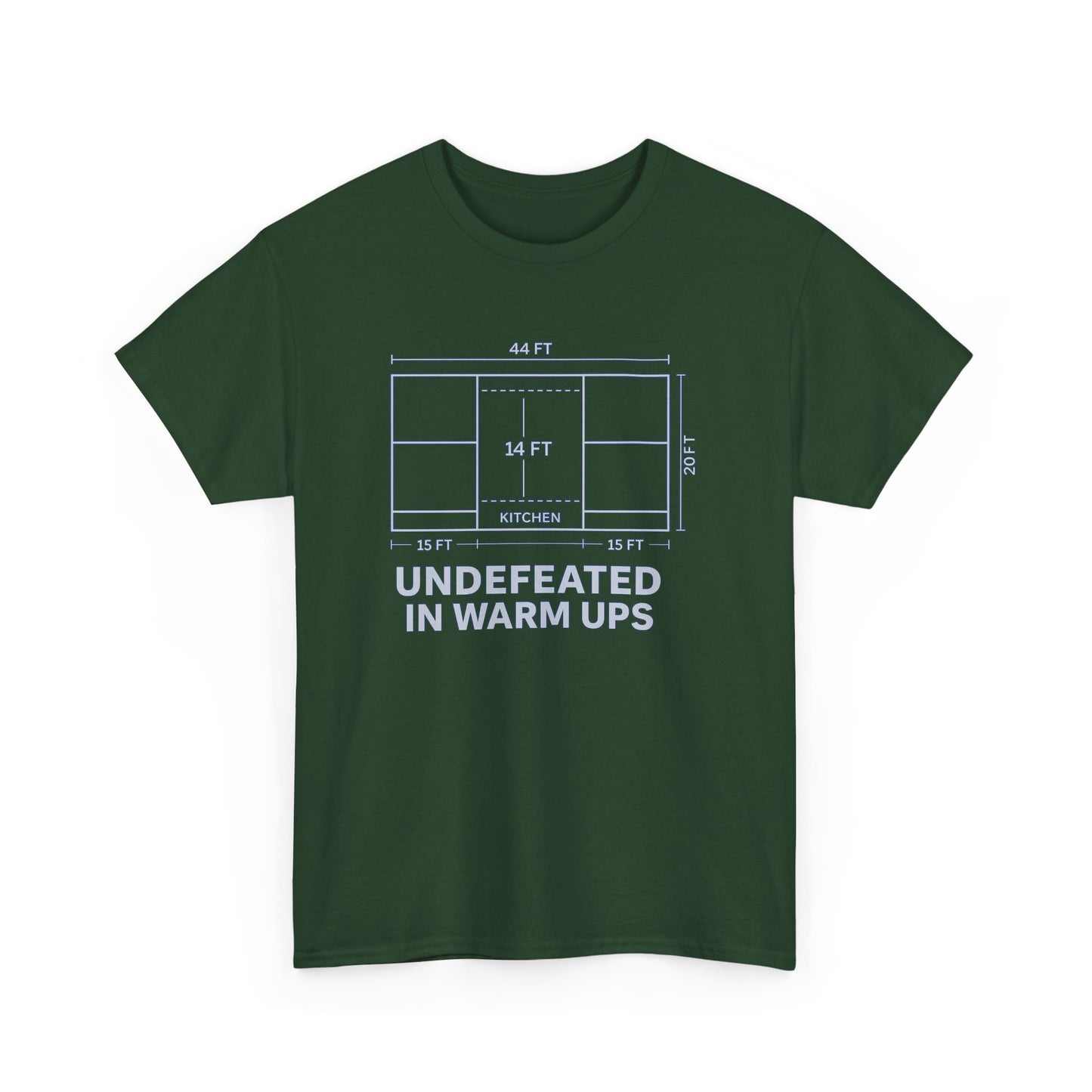Undefeated in Warm Ups Unisex Heavy Cotton Tee | Casual Style, Sportswear, Fitness Apparel, Everyday Wear, Gift for Athletes