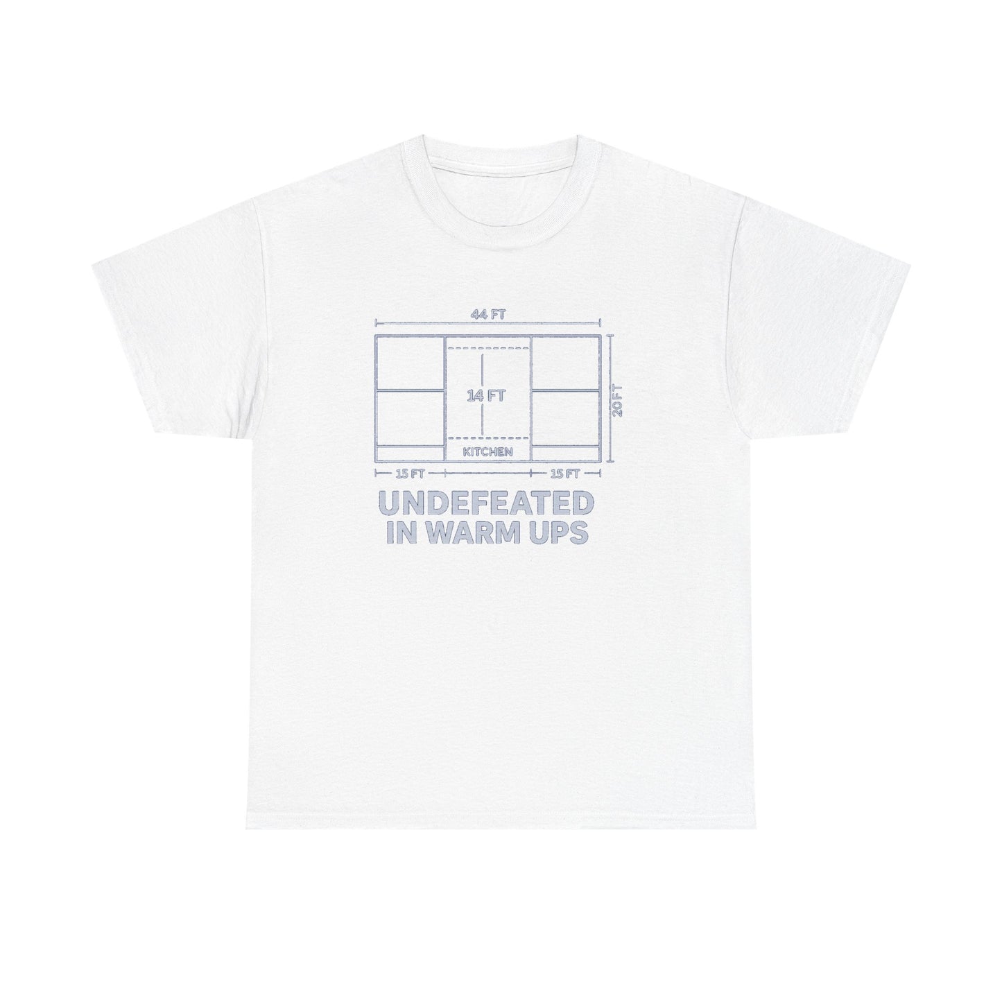 Undefeated in Warm Ups Unisex Heavy Cotton Tee | Casual Style, Sportswear, Fitness Apparel, Everyday Wear, Gift for Athletes
