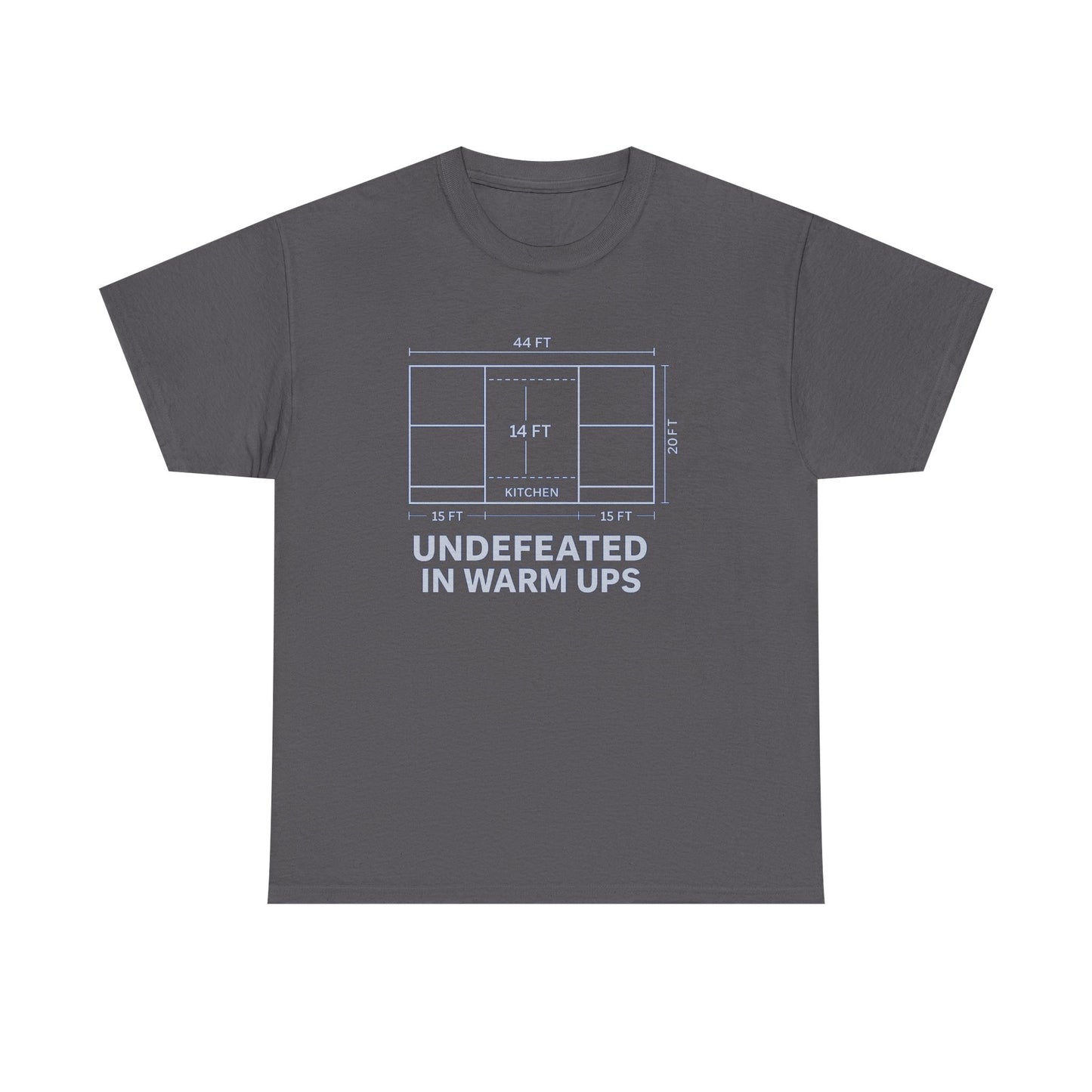 Undefeated in Warm Ups Unisex Heavy Cotton Tee | Casual Style, Sportswear, Fitness Apparel, Everyday Wear, Gift for Athletes