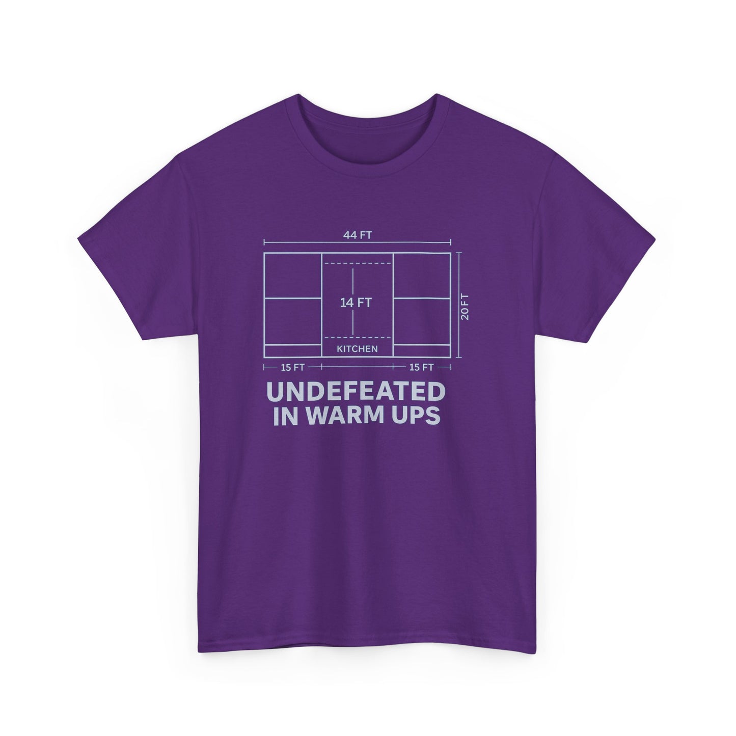 Undefeated in Warm Ups Unisex Heavy Cotton Tee | Casual Style, Sportswear, Fitness Apparel, Everyday Wear, Gift for Athletes
