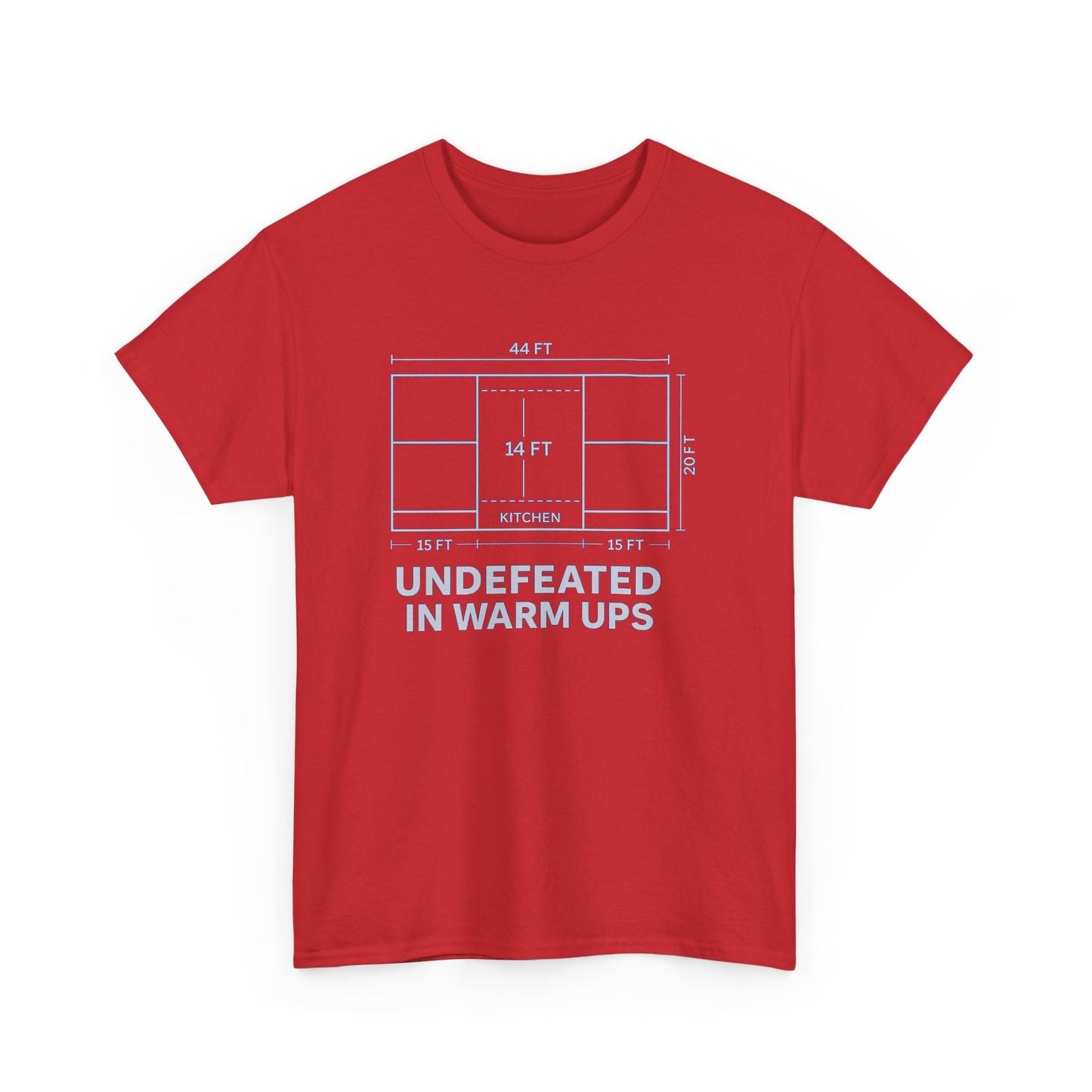 Undefeated in Warm Ups Unisex Heavy Cotton Tee | Casual Style, Sportswear, Fitness Apparel, Everyday Wear, Gift for Athletes