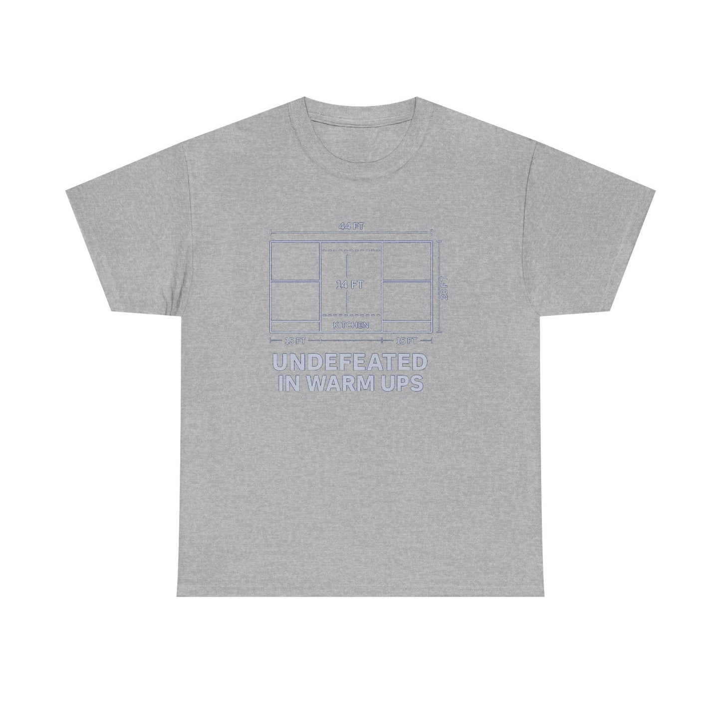 Undefeated in Warm Ups Unisex Heavy Cotton Tee | Casual Style, Sportswear, Fitness Apparel, Everyday Wear, Gift for Athletes