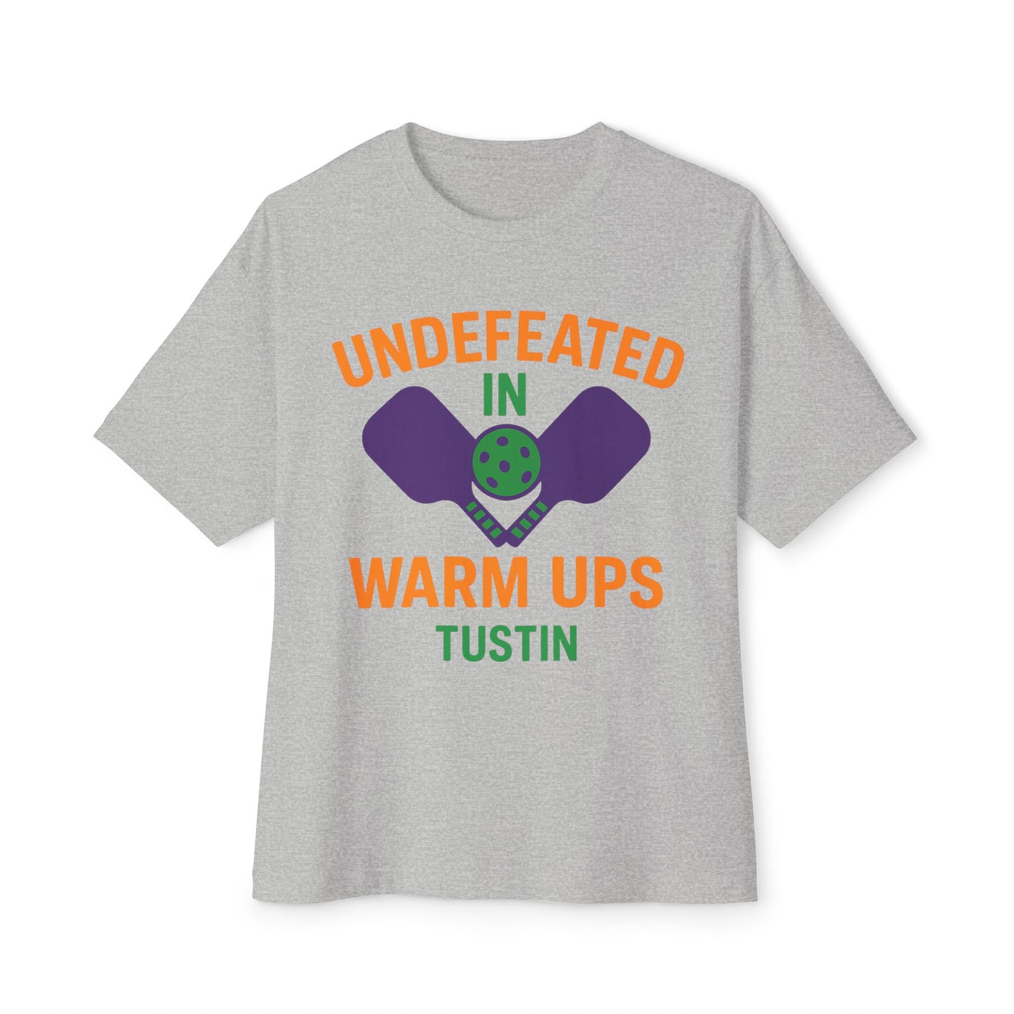 Copy of Undefeated in Warm Ups Tee - Unisex Oversized Boxy T-Shirt, Pickleball Apparel, Sporty Gift, Summer Style, Casual Wear, Outdoor Activities