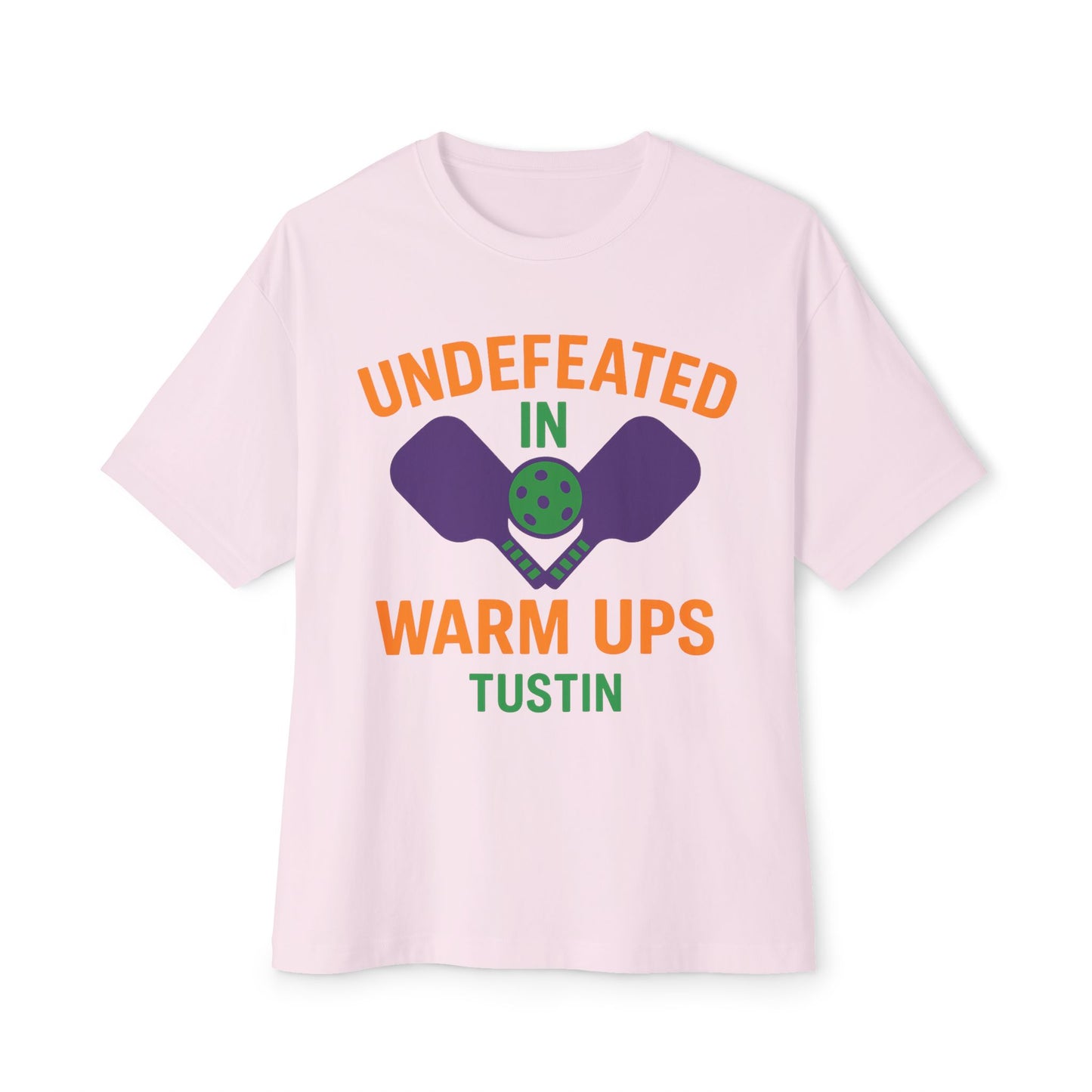 Copy of Undefeated in Warm Ups Tee - Unisex Oversized Boxy T-Shirt, Pickleball Apparel, Sporty Gift, Summer Style, Casual Wear, Outdoor Activities