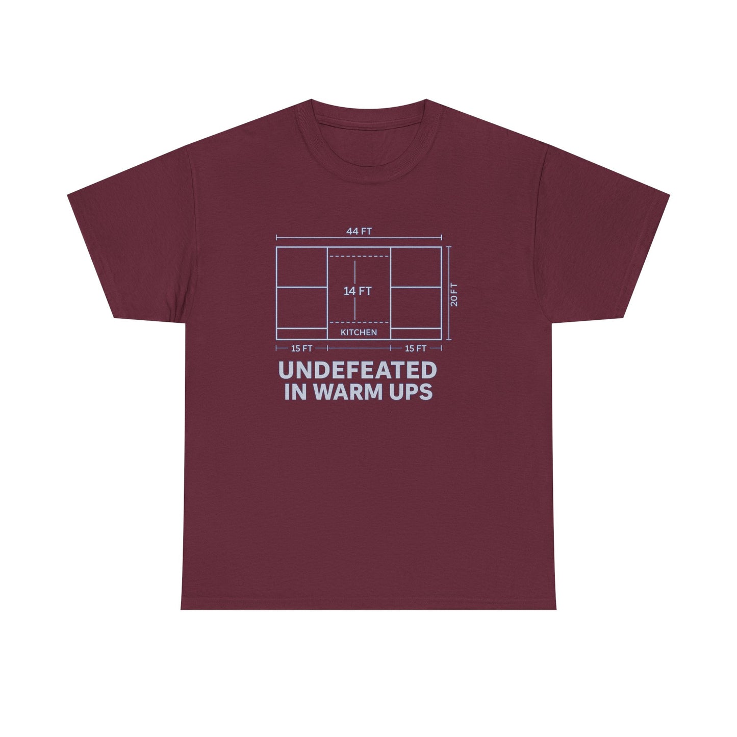 Undefeated in Warm Ups Unisex Heavy Cotton Tee | Casual Style, Sportswear, Fitness Apparel, Everyday Wear, Gift for Athletes