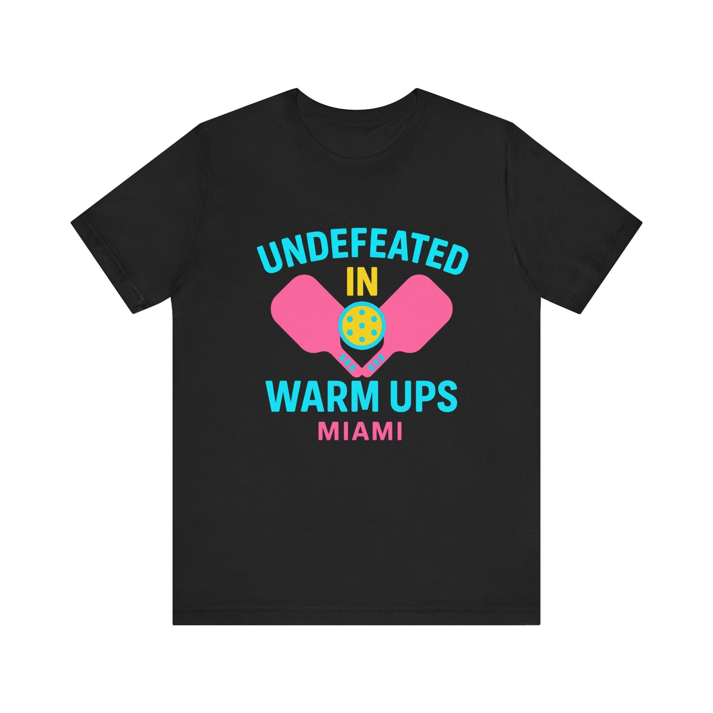 Undefeated Warm Ups T-Shirt, Sporty Tee for Tennis Lovers, Fun Gift for Athletes, Casual Wear, Miami Inspired Apparel