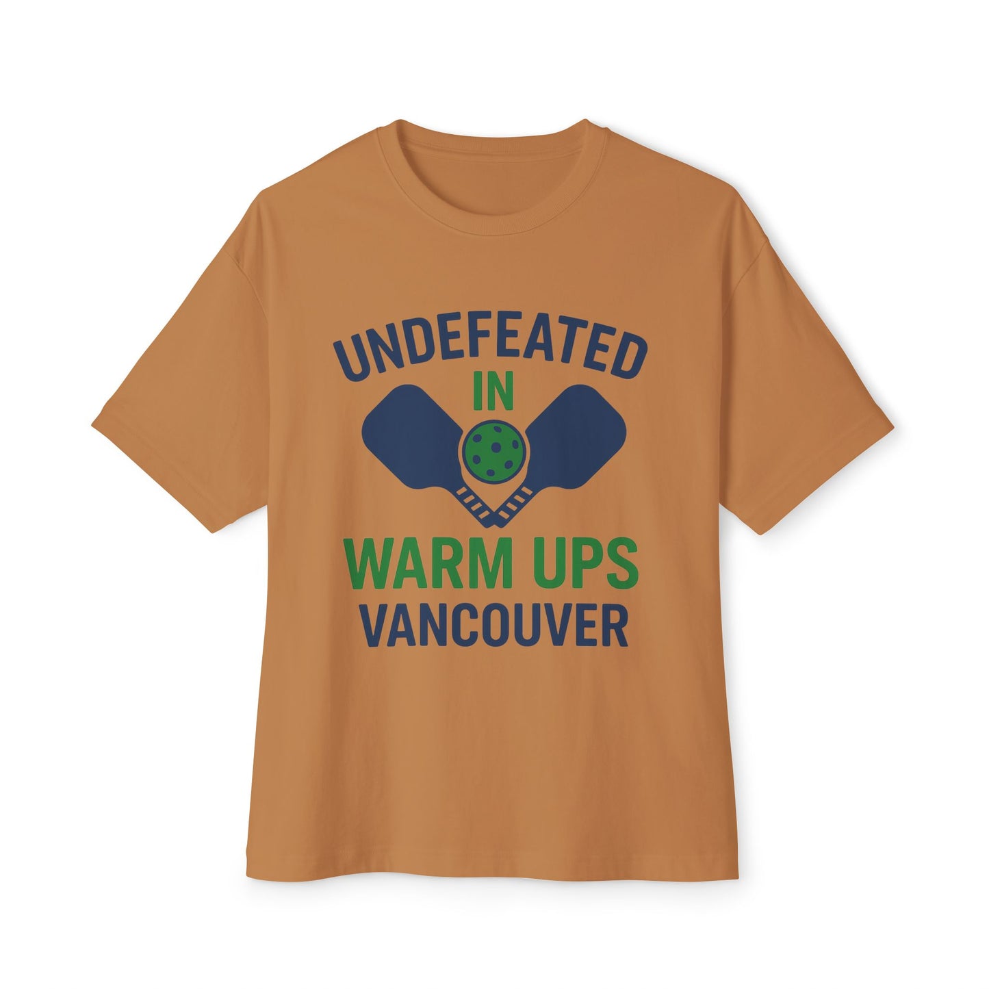 Copy of Copy of Undefeated in Warm Ups Tee - Unisex Oversized Boxy T-Shirt, Pickleball Apparel, Sporty Gift, Summer Style, Casual Wear, Outdoor Activities