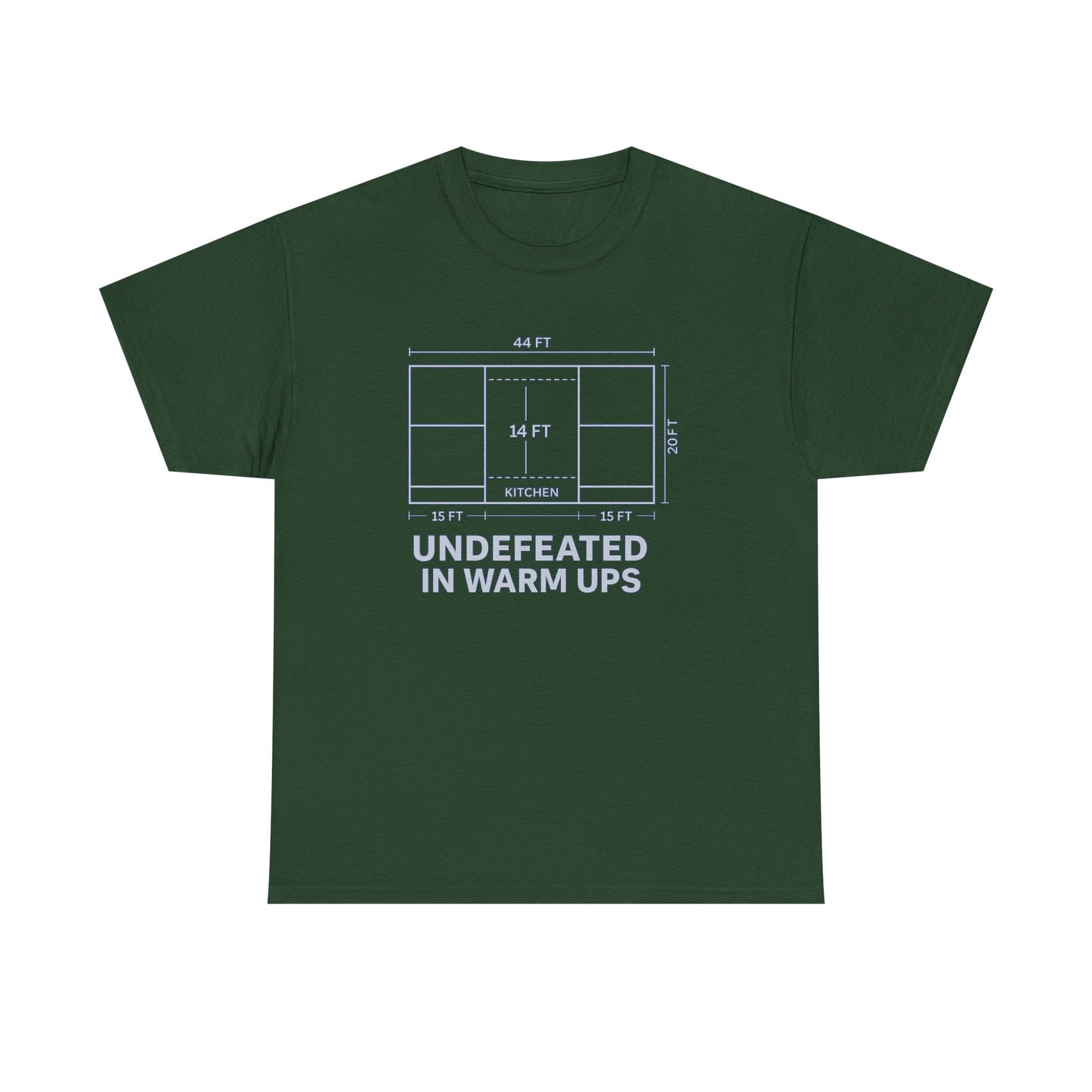 Undefeated in Warm Ups Unisex Heavy Cotton Tee | Casual Style, Sportswear, Fitness Apparel, Everyday Wear, Gift for Athletes