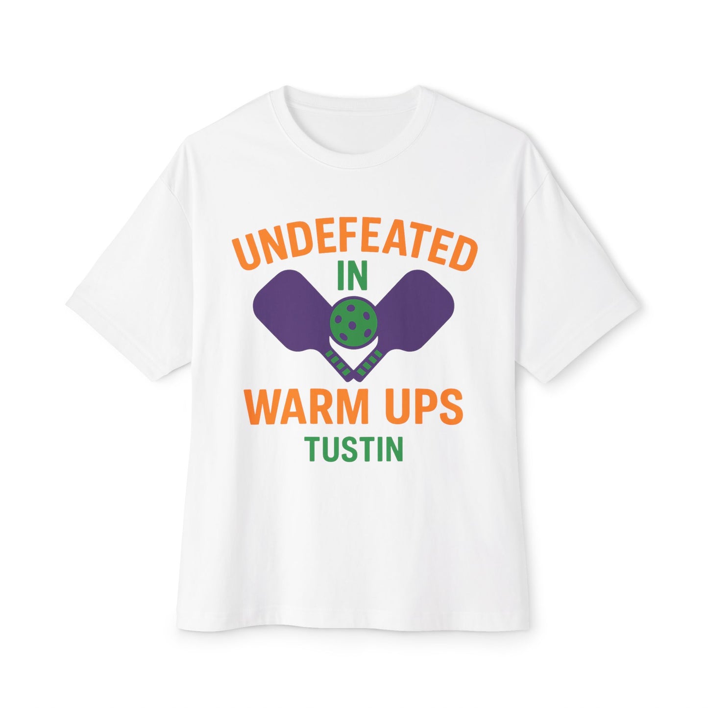 Copy of Undefeated in Warm Ups Tee - Unisex Oversized Boxy T-Shirt, Pickleball Apparel, Sporty Gift, Summer Style, Casual Wear, Outdoor Activities
