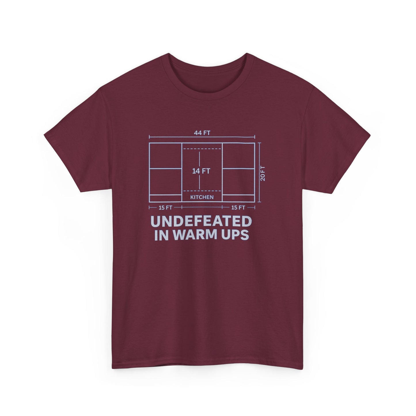 Undefeated in Warm Ups Unisex Heavy Cotton Tee | Casual Style, Sportswear, Fitness Apparel, Everyday Wear, Gift for Athletes