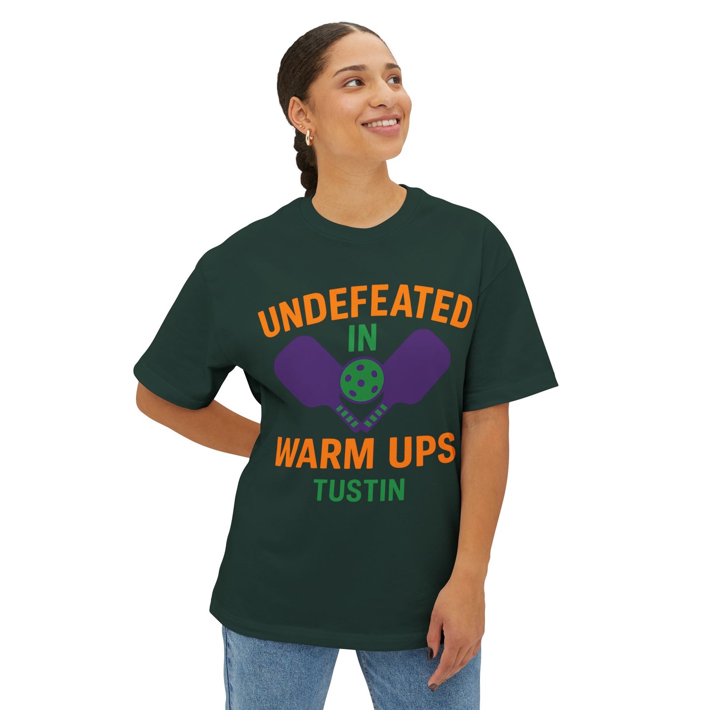 Copy of Undefeated in Warm Ups Tee - Unisex Oversized Boxy T-Shirt, Pickleball Apparel, Sporty Gift, Summer Style, Casual Wear, Outdoor Activities