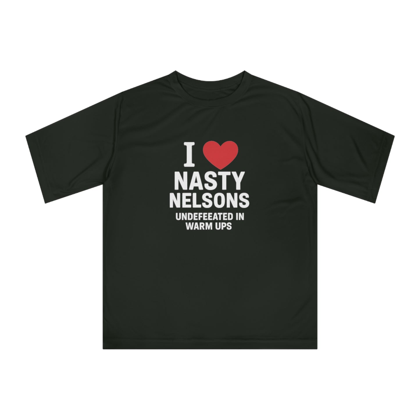 I Love Nasty Nelsons Performance T-Shirt, Unisex Workout Tee, Personalized Gym Shirt, Gift for Fitness Lovers, Funny T-Shirt, Casual Wear