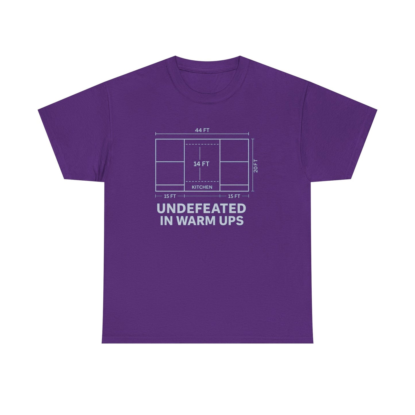 Undefeated in Warm Ups Unisex Heavy Cotton Tee | Casual Style, Sportswear, Fitness Apparel, Everyday Wear, Gift for Athletes
