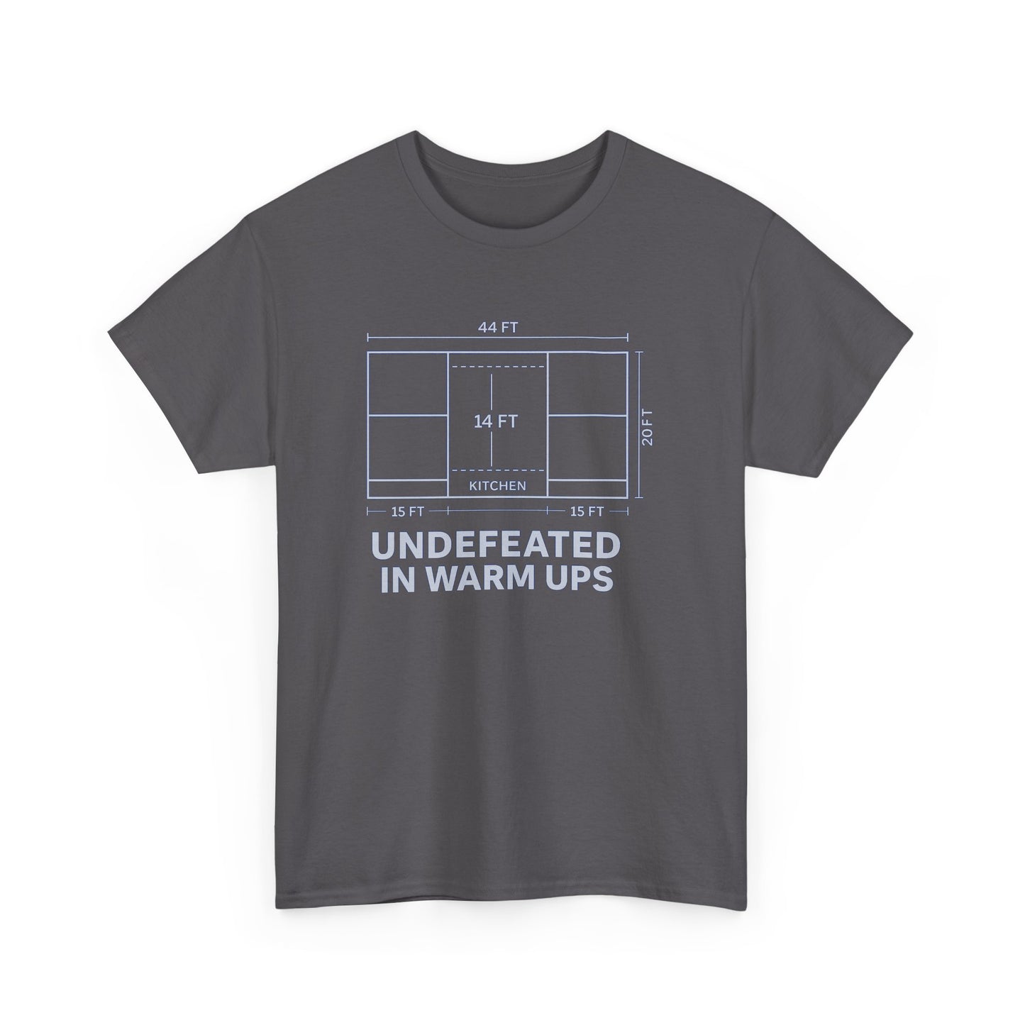 Undefeated in Warm Ups Unisex Heavy Cotton Tee | Casual Style, Sportswear, Fitness Apparel, Everyday Wear, Gift for Athletes
