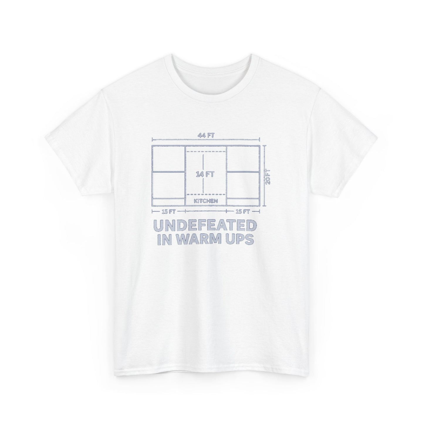 Undefeated in Warm Ups Unisex Heavy Cotton Tee | Casual Style, Sportswear, Fitness Apparel, Everyday Wear, Gift for Athletes