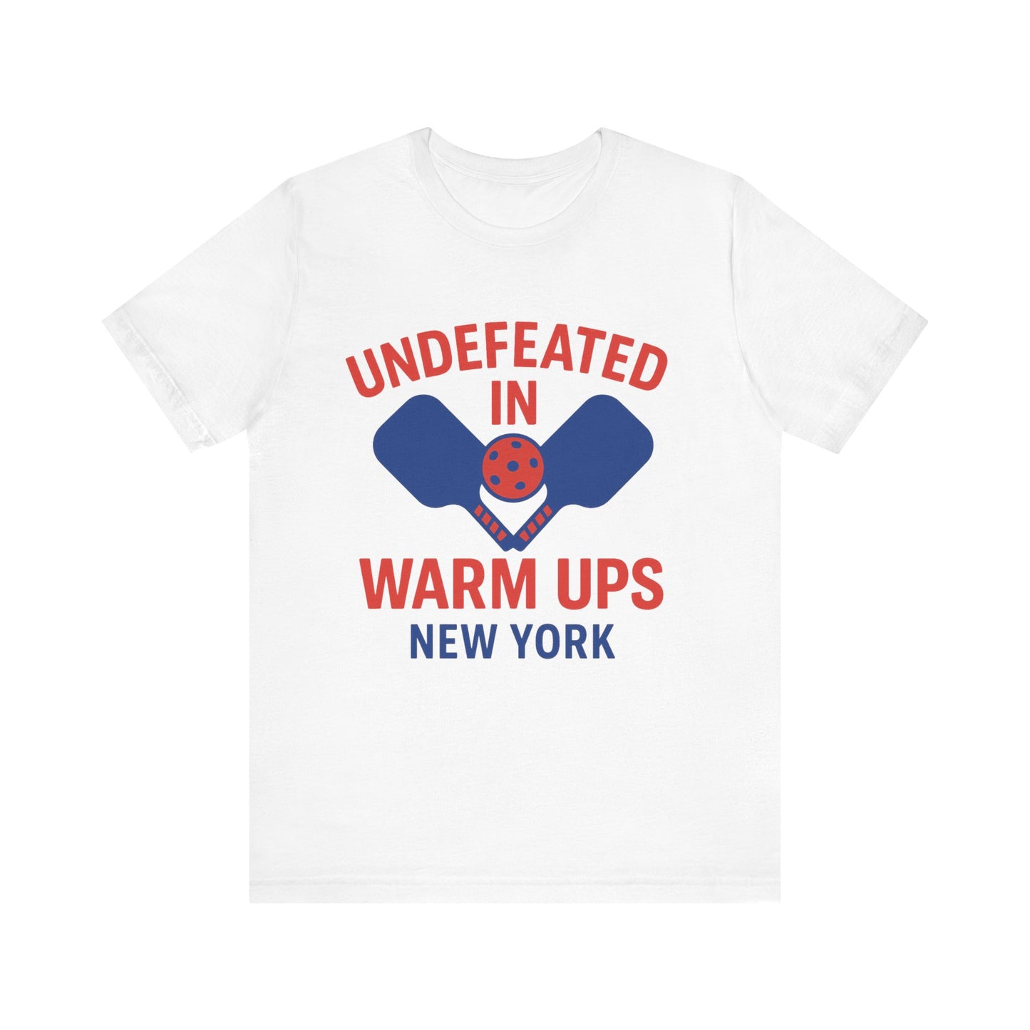 Undefeated in Warm Ups Tee - Unisex Jersey Short Sleeve T-Shirt, Sports Fan Apparel, Perfect for Gifts, Casual Wear, Team Pride