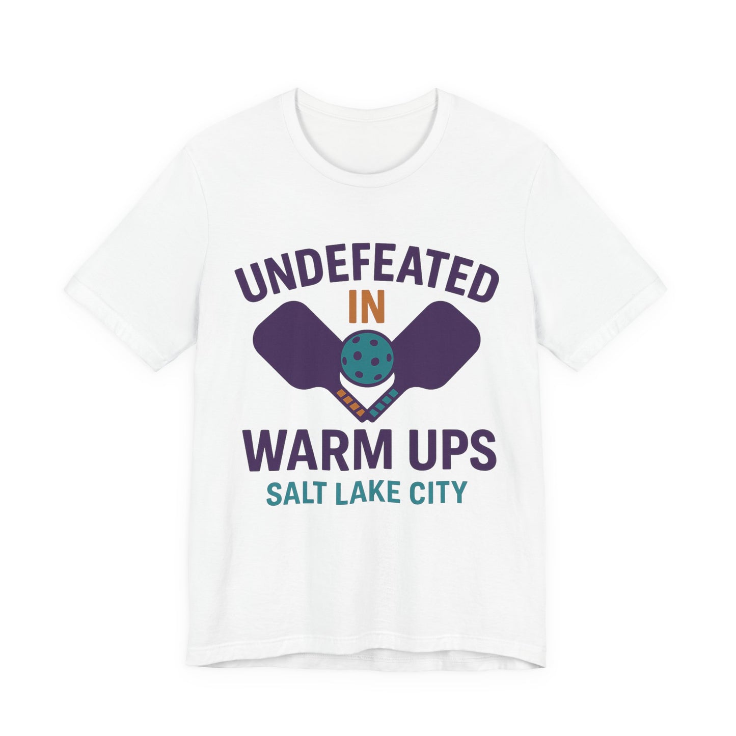 Undefeated in Warm Ups T-Shirt for Sports Lovers, Unisex Casual Tee, Gift for Athletes, Sports Event Apparel, Team Spirit Shirt