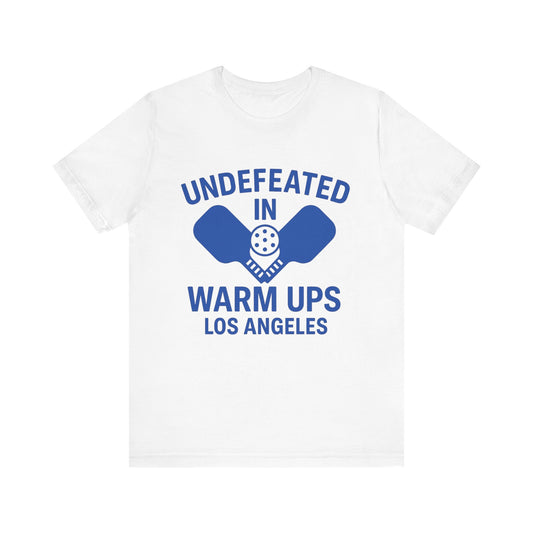 Undefeated in Warm Ups Tee - Comfortable Unisex Jersey Short Sleeve Shirt, Casual Wear, Sports Fan Apparel, Gift for Athletes, Los [...]