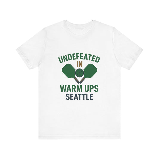 Undefeated in Warm Ups Tee - Perfect for Sports Fans, Team Events, Workout Gear, Casual Wear, Gift for Athletes