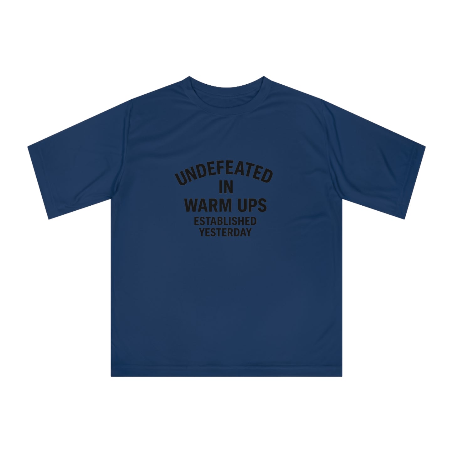 Performance Tee with Fun Quote, Gym Shirt, Undefeated T-shirt, Casual Workout Top, Gift for Fitness Enthusiasts